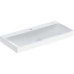 Lavabo serie Geberit ONE: 105x48cm, Toma de grifo=Centro, Rebosadero=Sin, Blanco / KeraTect